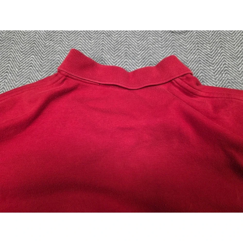 Polo Ralph Lauren Mens Large Red Short Sleeve Pique Polo Shirt‎ Blue Pony Logo